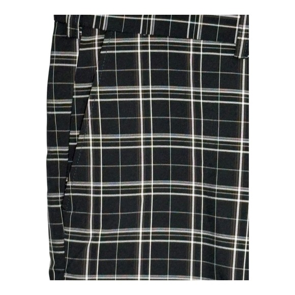 Haggar‎ Plaid Shorts Golf Casual Flat Front Black Men Size 42 - Picture 2 of 8